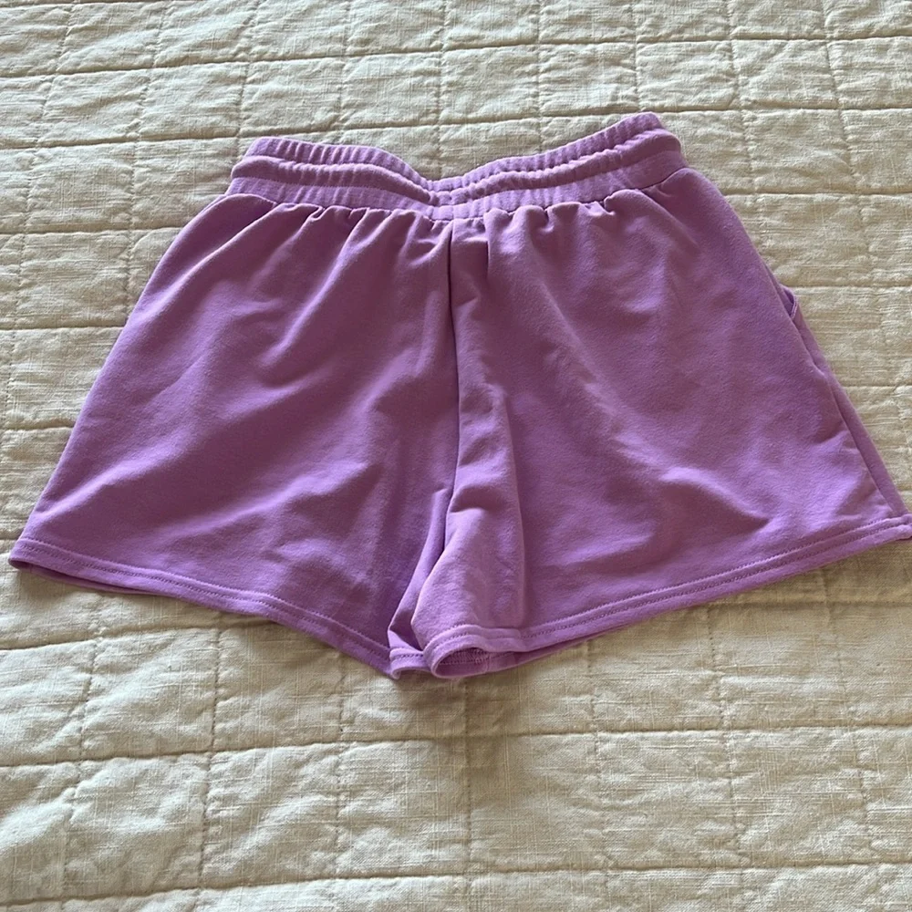 ALO Yoga Lavender Women's Shorts - Picture 3 of 3